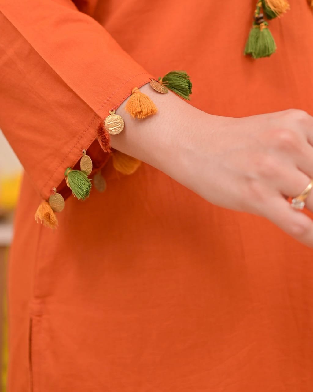 Pure Cotton Festive Embroidered Kurta Pant Set